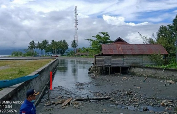 Badan Meteorologi, Klimatologi, dan Geofisika stasiun Geofisika Kelas I Ambon melakukan survei gempa Tehoru kabupaten Maluku Tengah berkekuatan